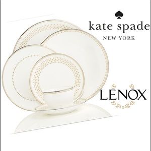 KATE SPADE Silver Gold Richmont Road Salad Plate